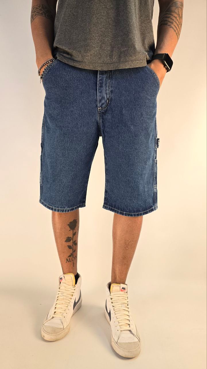 Worker Regular Short "GULLER" Jeans Stone Wash Scuro