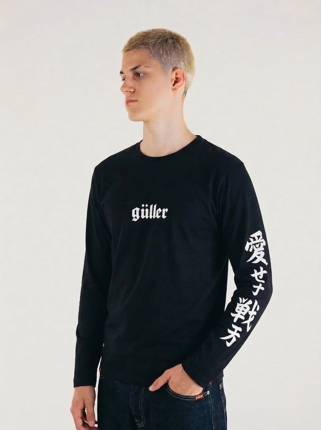 T-Shirt  Manica Lunga "Guller "JAPAN Ama, è già rivoluzione" col. Nero