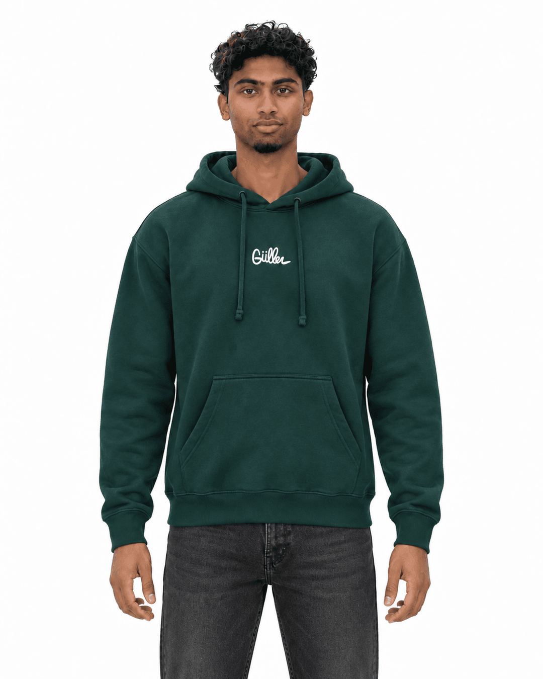 Felpa hoodie "Güller" verde "Corsivo"