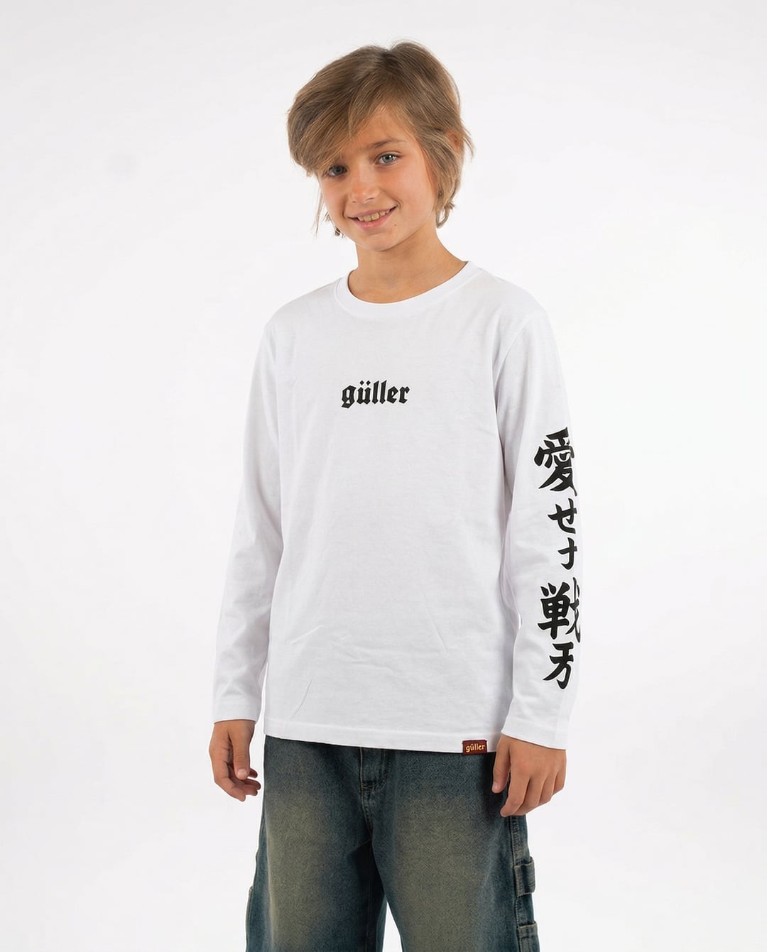 T-Shirt  Manica Lunga "Guller "JAPAN Ama, è già rivoluzione" col. bianco RAGAZZO/KID